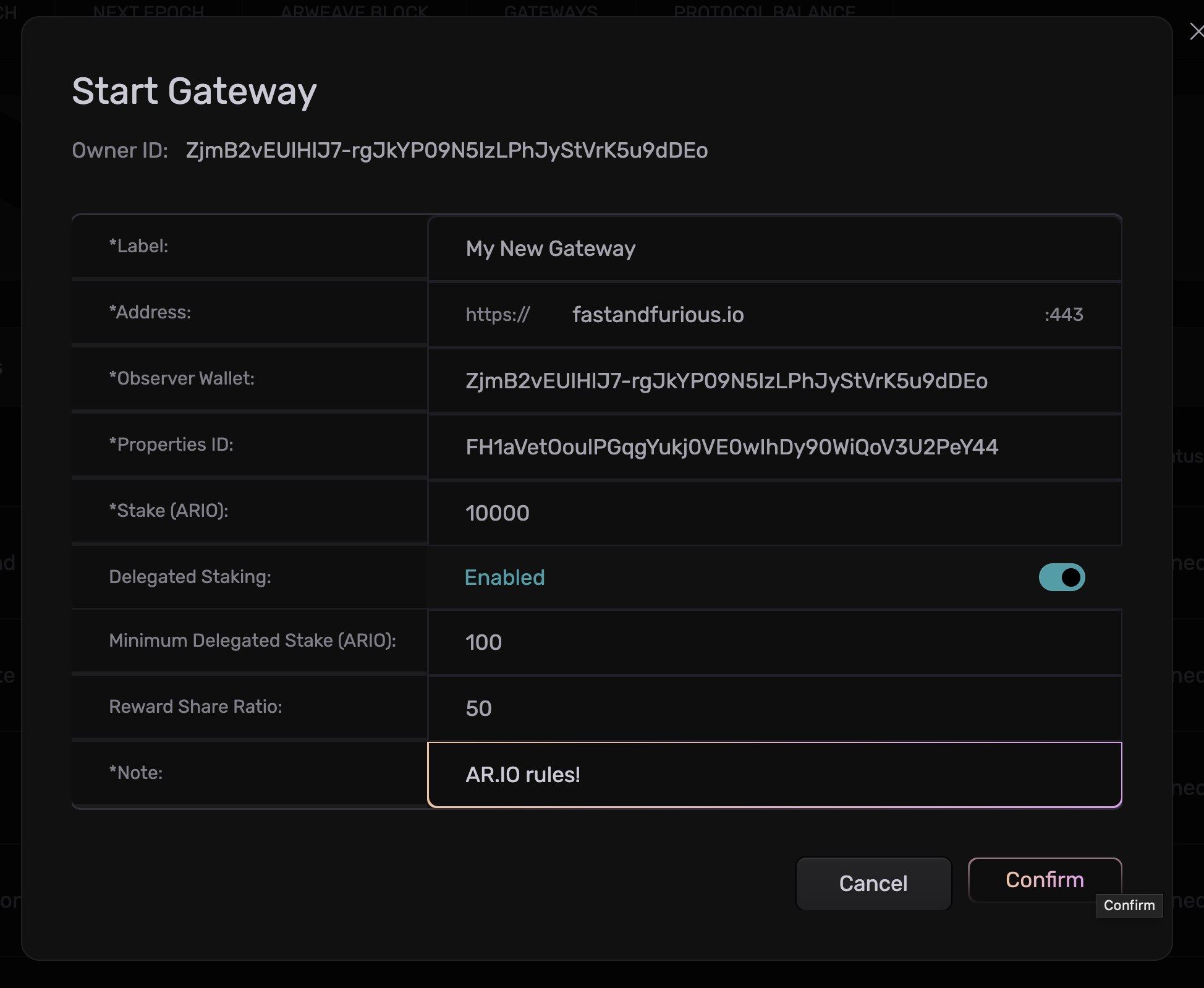 Gateway Registration Form